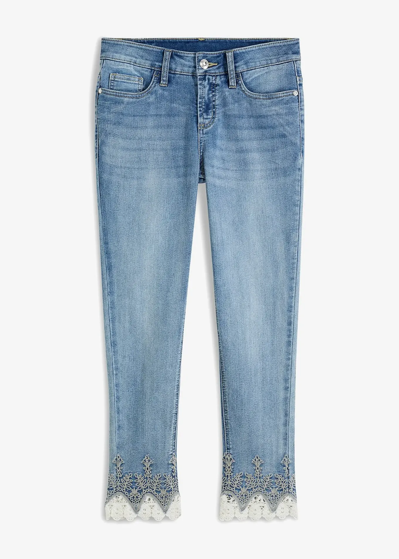 Jean skinny à dentelle