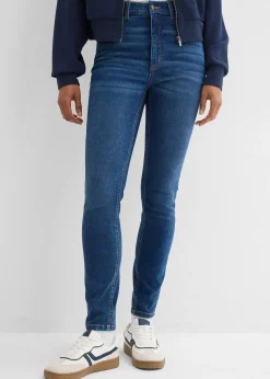 Jean skinny à taille haute et élastiquée