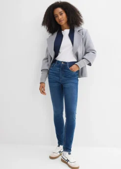 Jean skinny à taille haute et élastiquée