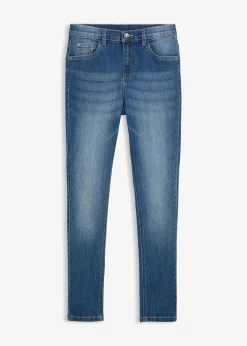 Jean skinny extensible à taille réglable, droit
