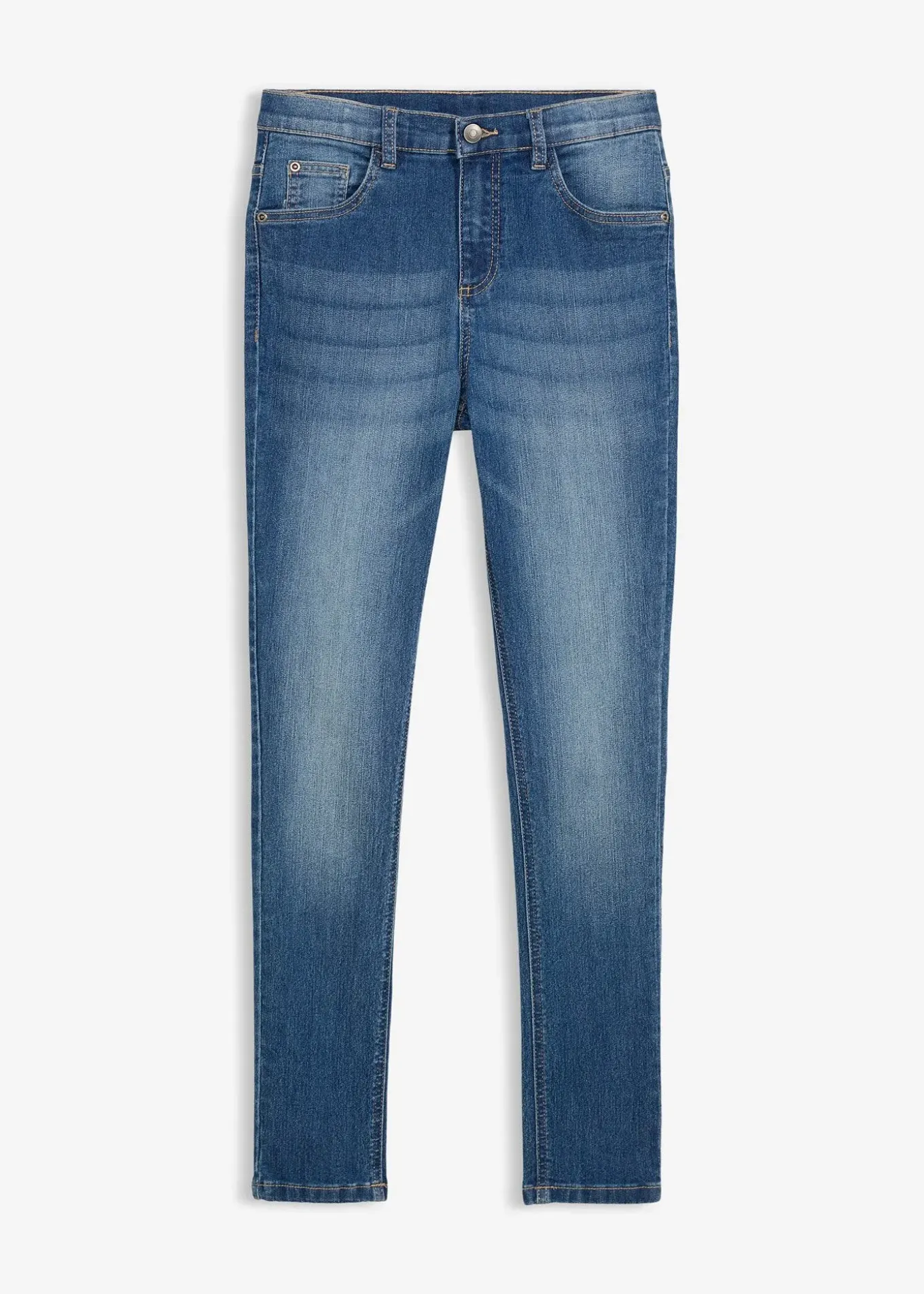 Jean skinny extensible à taille réglable, droit