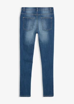 Jean skinny extensible à taille réglable, droit