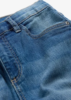 Jean skinny extensible à taille réglable, droit