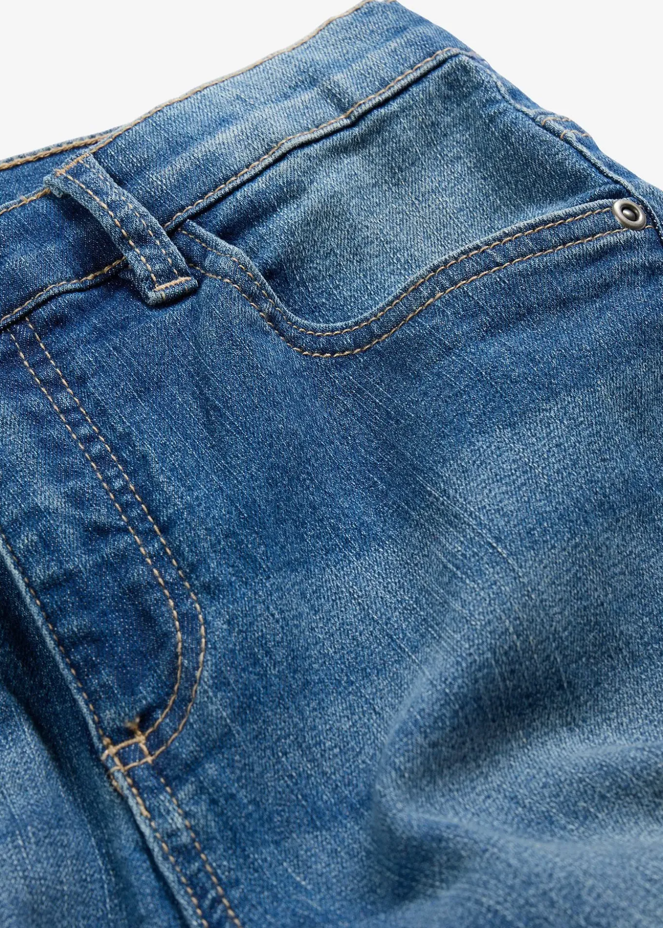 Jean skinny extensible à taille réglable, droit