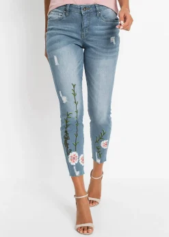 Jean skinny extensible à taille mi-haute