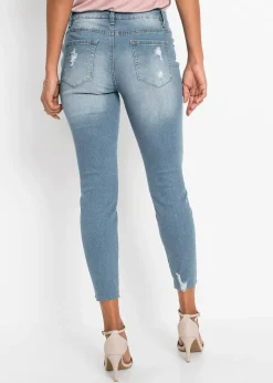 Jean skinny extensible à taille mi-haute