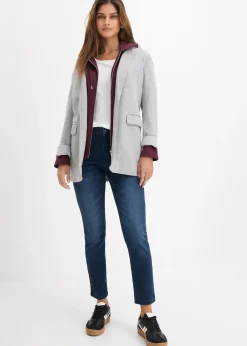 Jean skinny taille haute, cropped