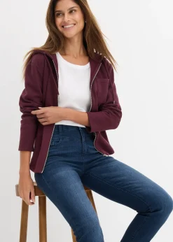 Jean skinny taille haute, cropped