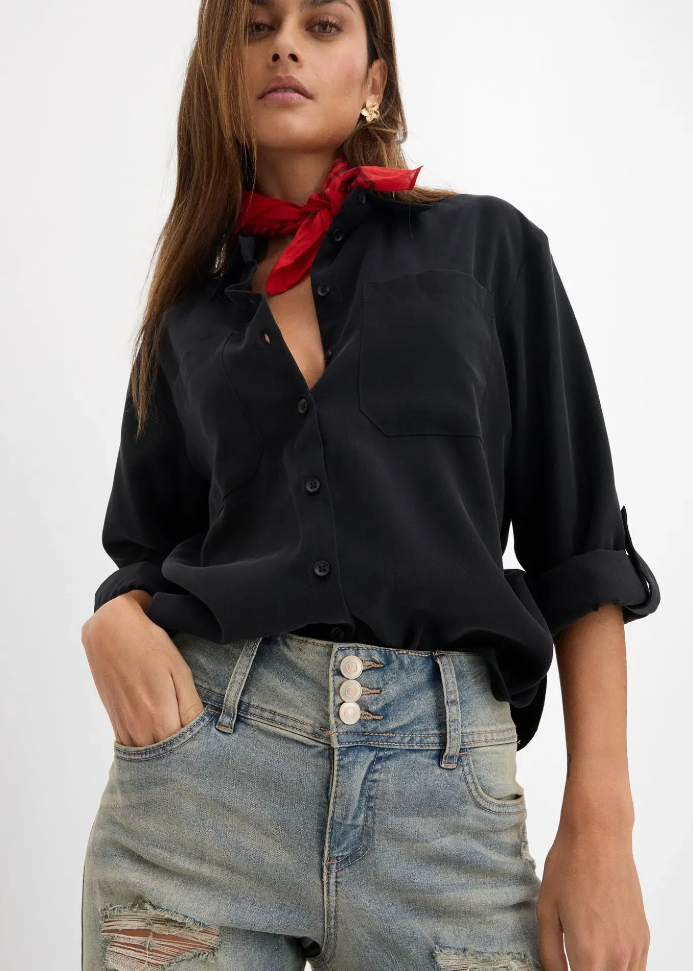 Jean skinny taille haute, extensible