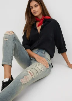 Jean skinny taille haute, extensible