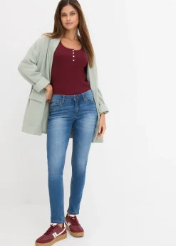 Jean skinny taille mi-haute, extensible