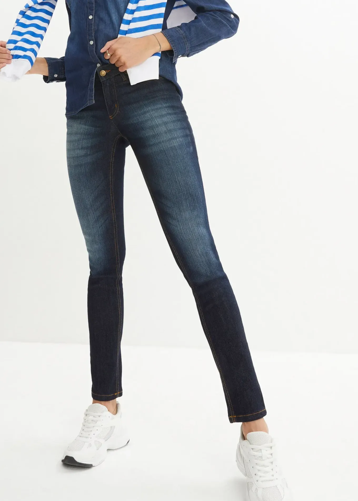 Jean skinny taille mi-haute, extensible