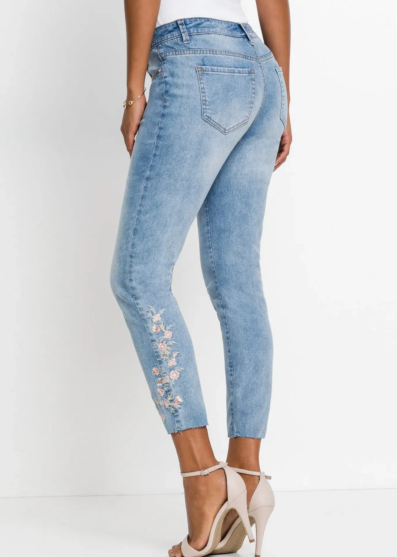 Jean skinny taille mi-haute, raccourci