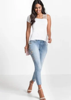 Jean skinny taille mi-haute, raccourci