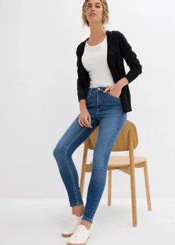 Jean skinny taille mi-haute, cropped