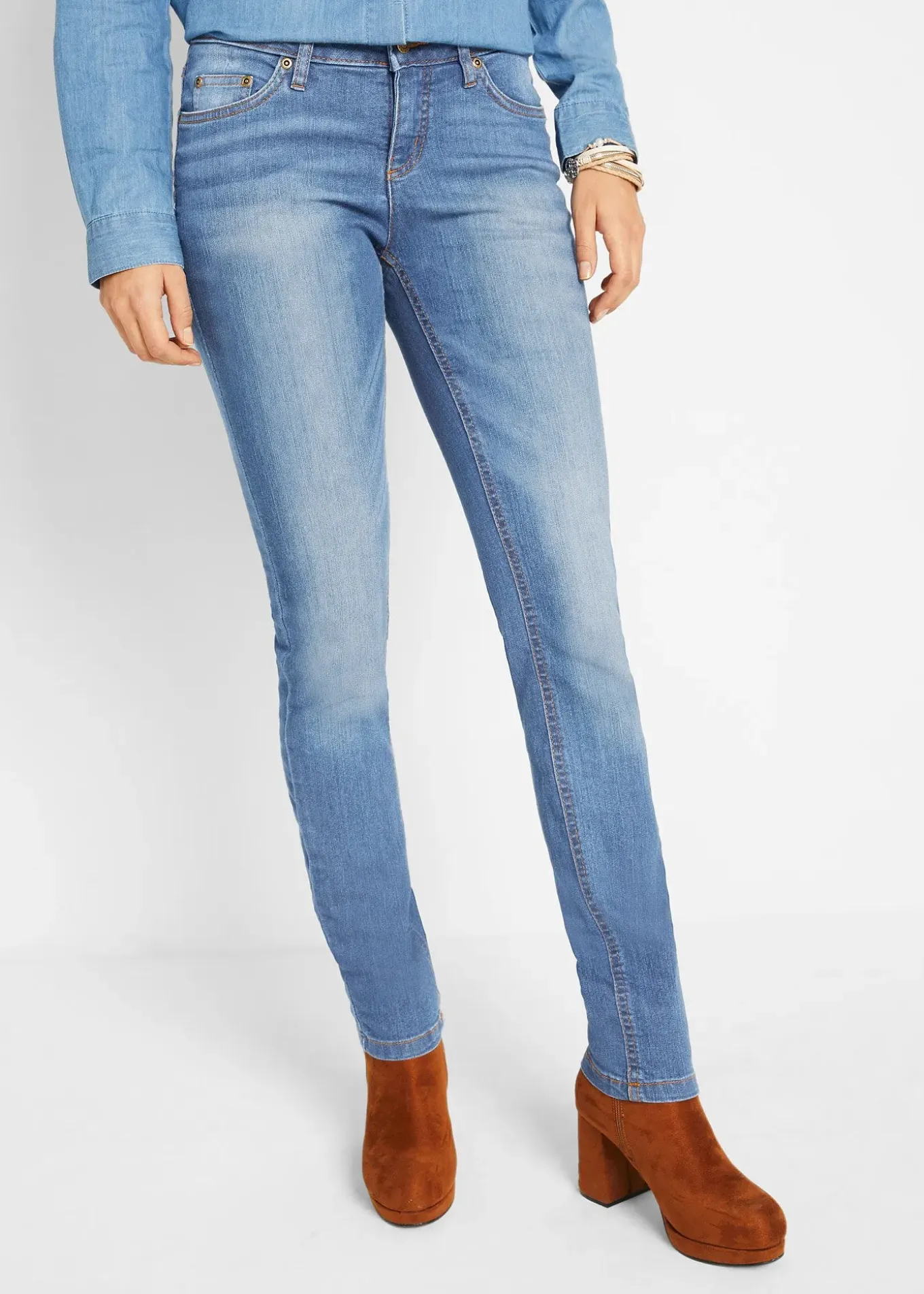 Jean skinny taille mi-haute, extensible