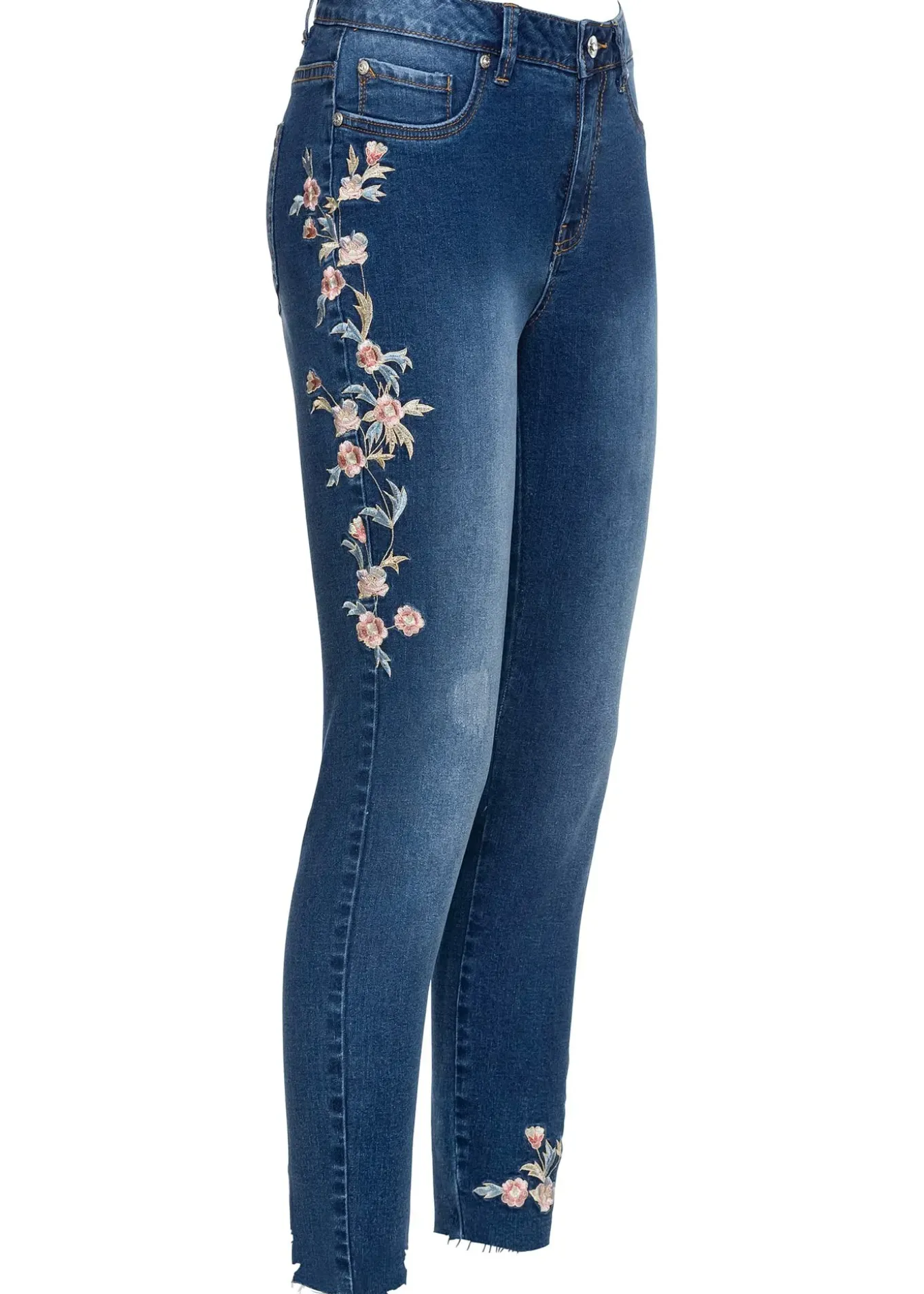 Jean skinny taille mi-haute, raccourci