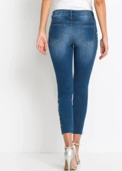 Jean skinny taille mi-haute, raccourci