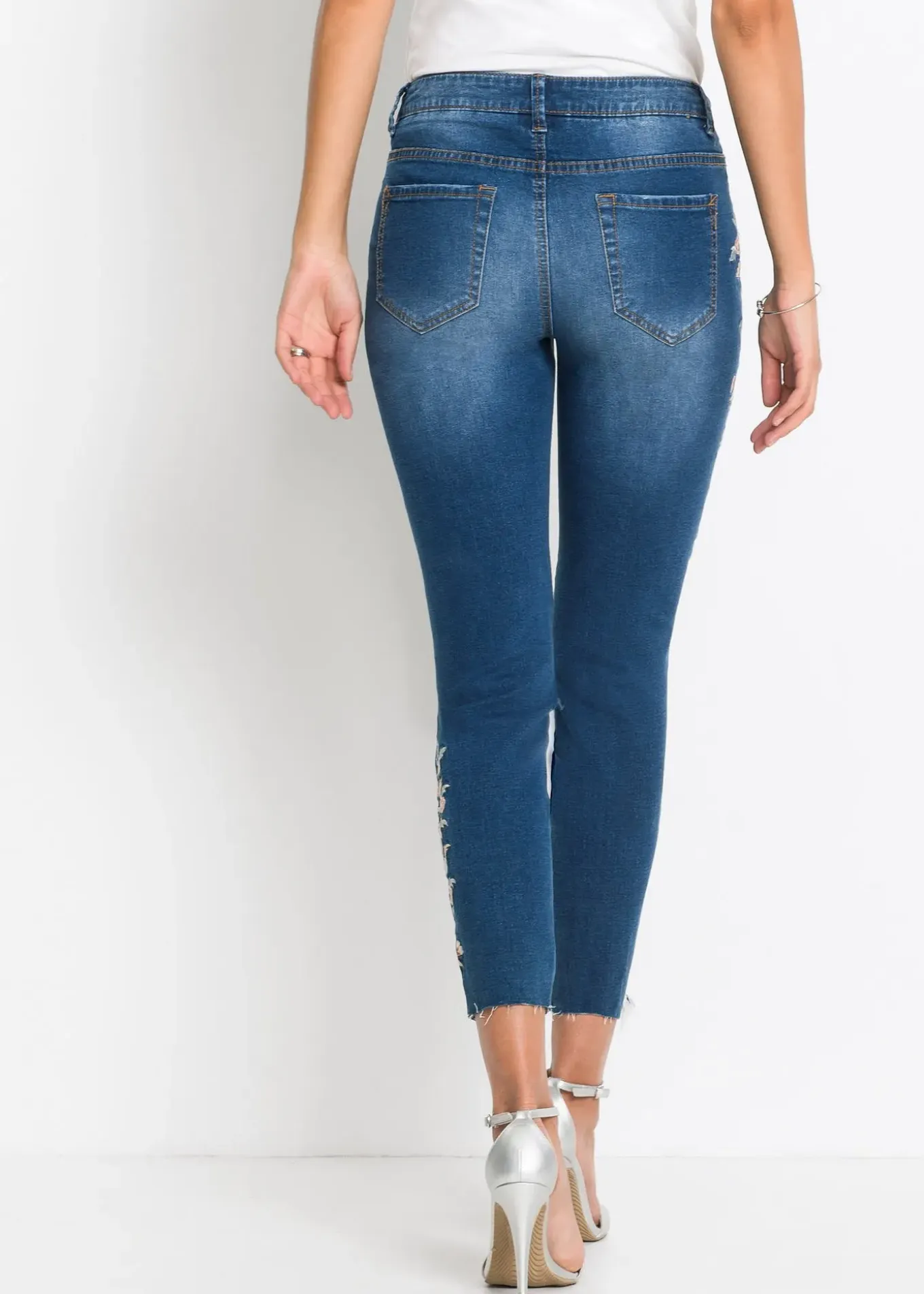 Jean skinny taille mi-haute, raccourci