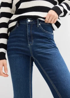 Jean skinny taille mi-haute, cropped