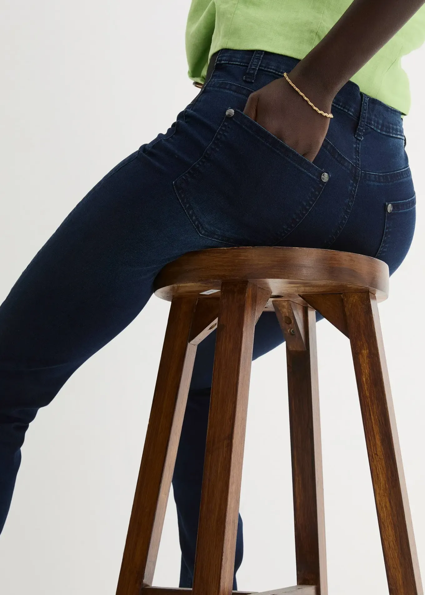 Jean skinny taille mi-haute, extensible