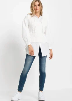 Jean skinny, taille mi-haute, raccourci