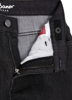 Jean slim extensible, taille réglable, droit