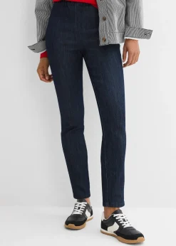 Jean slim taille haute, cropped