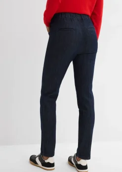 Jean slim taille haute, cropped