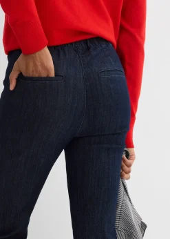 Jean slim taille haute, cropped