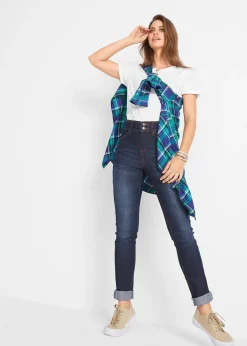 Jean slim taille haute, extensible et confortable