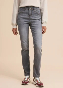 Jean slim taille haute, extensible et confortable