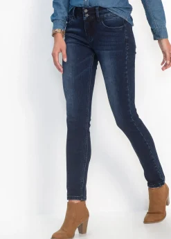 Jean slim taille haute, sculptant et ultra-souple