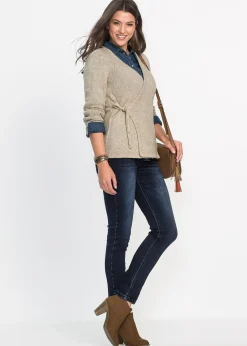 Jean slim taille haute, sculptant et ultra-souple