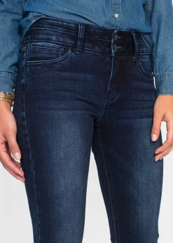 Jean slim taille haute, sculptant et ultra-souple