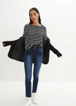 Jean slim taille haute, sculptant