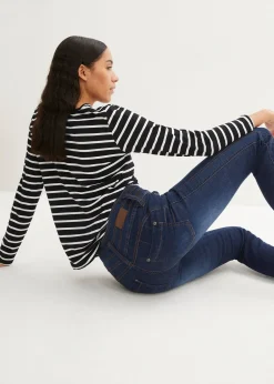 Jean slim taille haute, sculptant