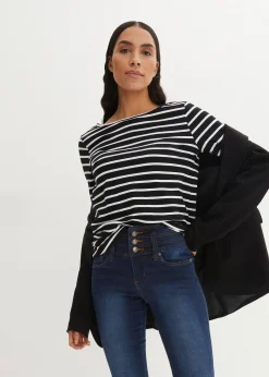 Jean slim taille haute, sculptant