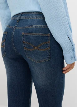 Jean slim taille mi-haute, raccourci