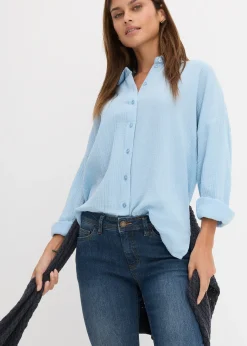 Jean slim taille mi-haute, raccourci