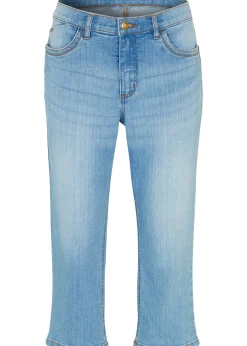 Jean slim, taille mi-haute, longueur 3/4