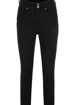 Jean slim, taille mi-haute élastiquée