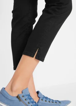 Jean slim, taille mi-haute élastiquée