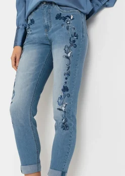 Jean slim taille mi-haute, court