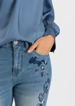 Jean slim taille mi-haute, court