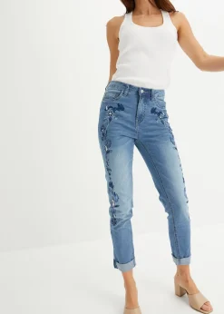 Jean slim taille mi-haute, court