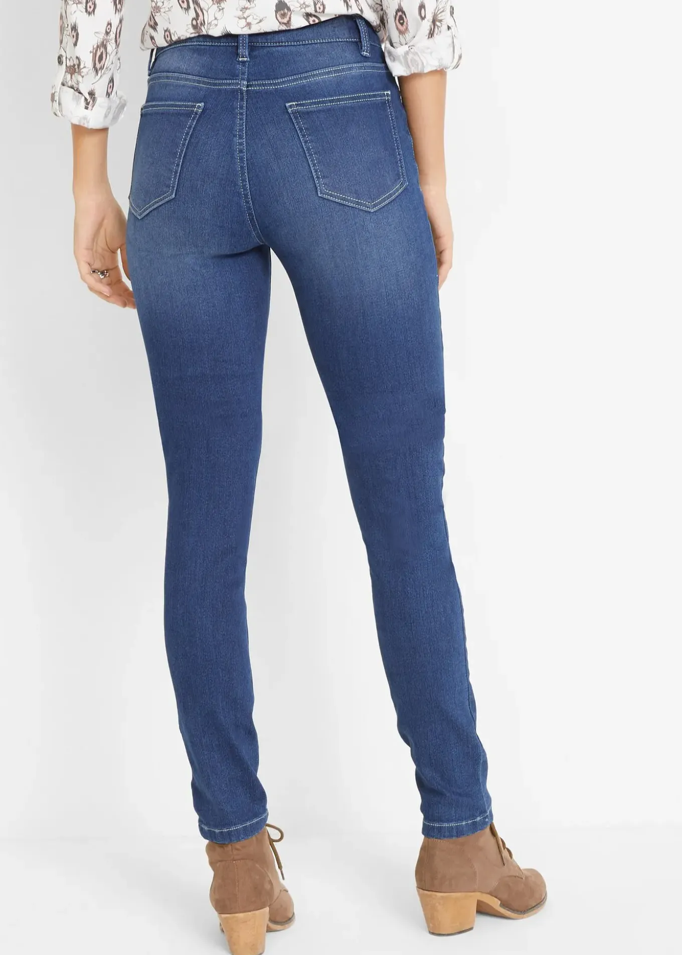 Jean slim taille mi-haute, extensible