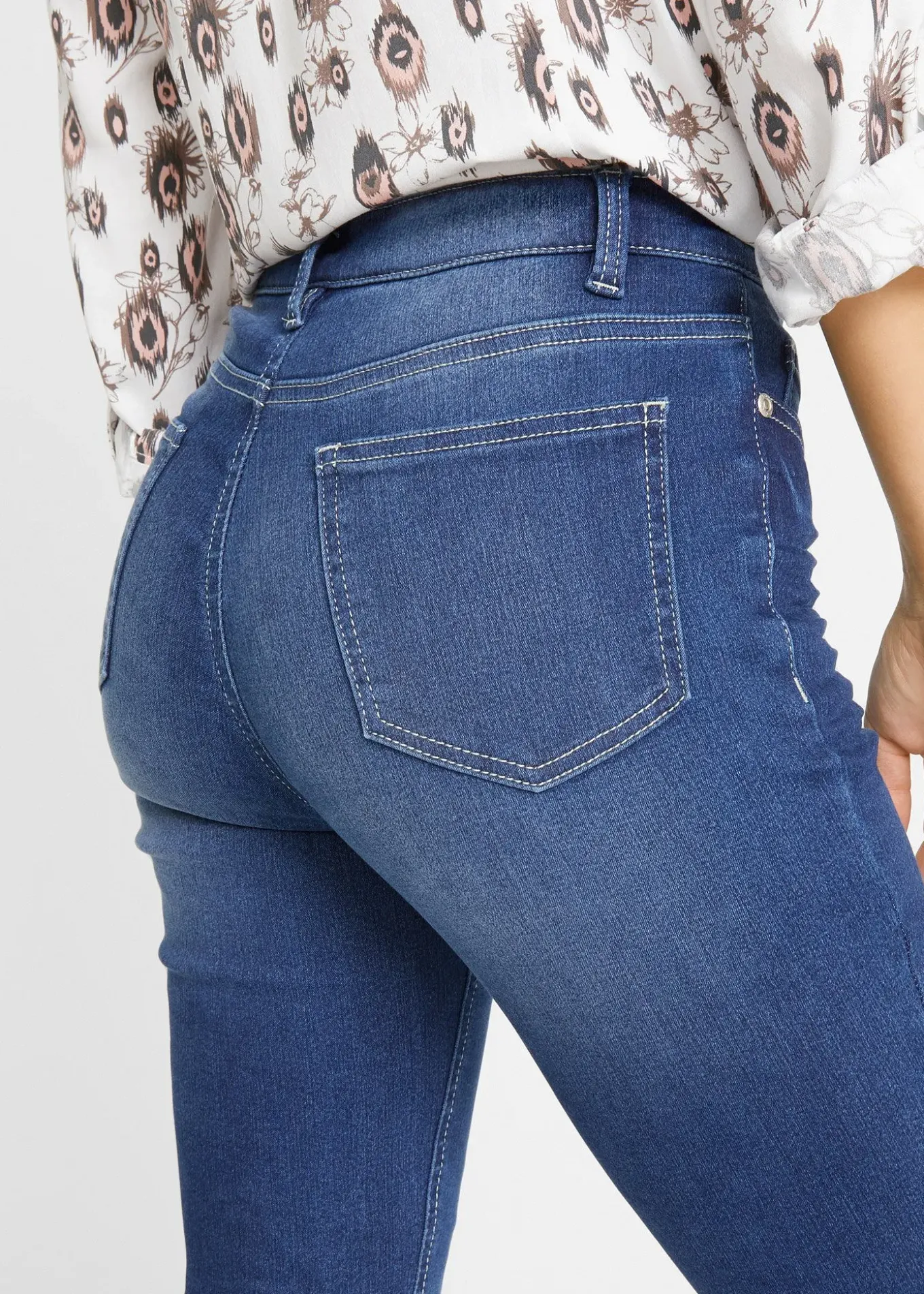 Jean slim taille mi-haute, extensible