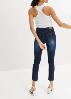 Jean slim taille mi-haute, cropped