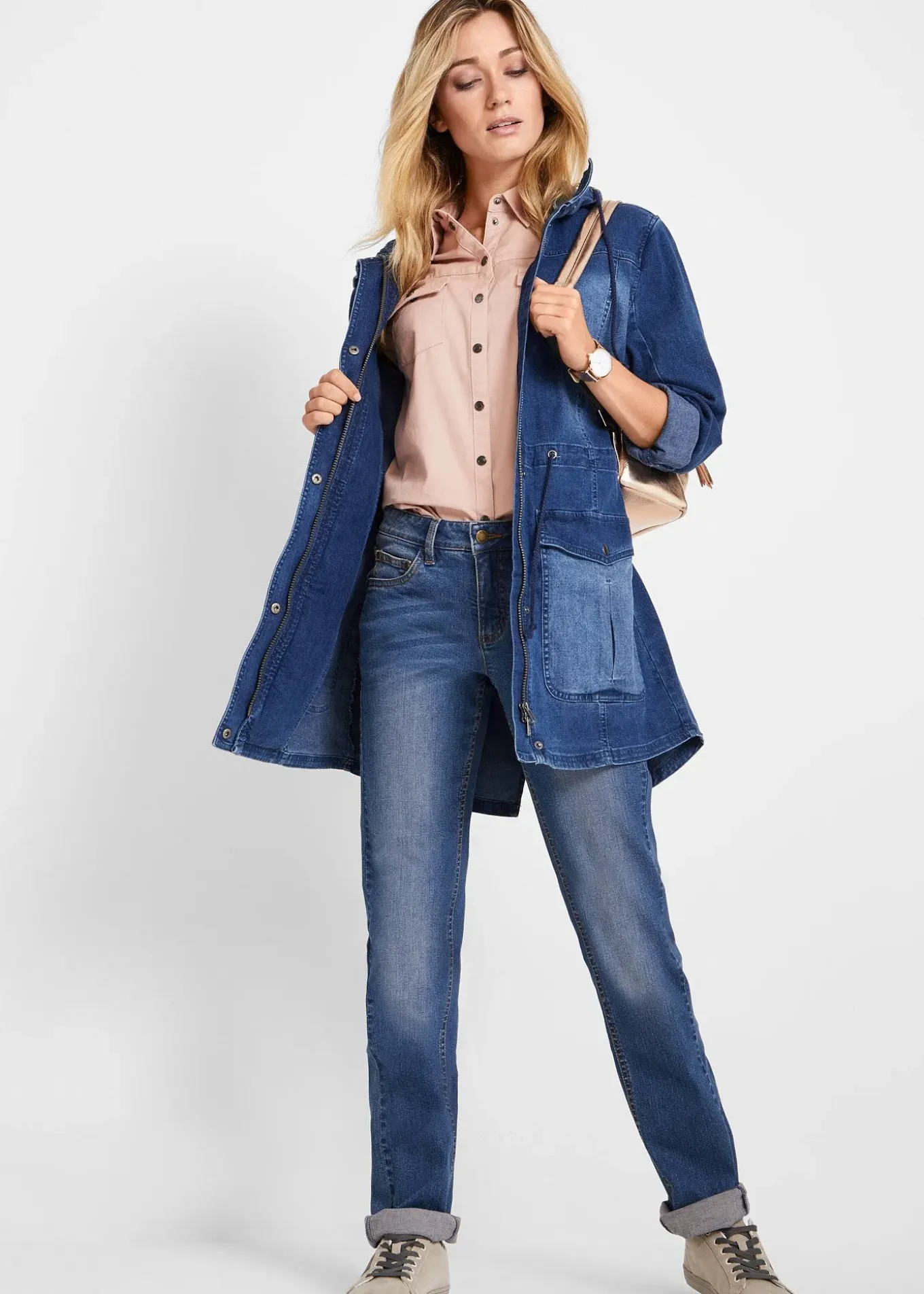 Jean Straight taille mi-haute, extensible